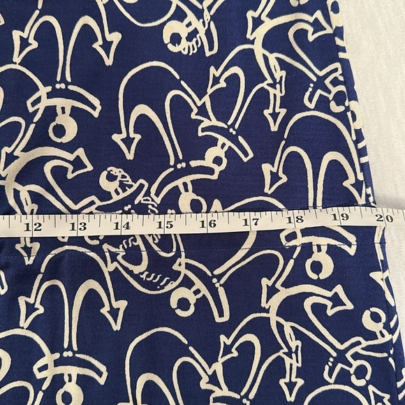 Lilly Pulitzer Blue and Cream Raquel Anchors Away Silk Blend Women Dress Size M - Picture 6 of 13